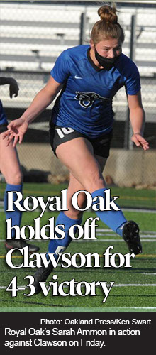 Royal Oak holds off Clawson for 4-3 victory 