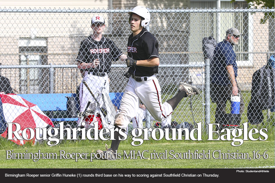 Five RBI Day for Lucas Bagne Seals the Deal in Roeper Roughriders Varsity’s Victory Over Southfield Christian 