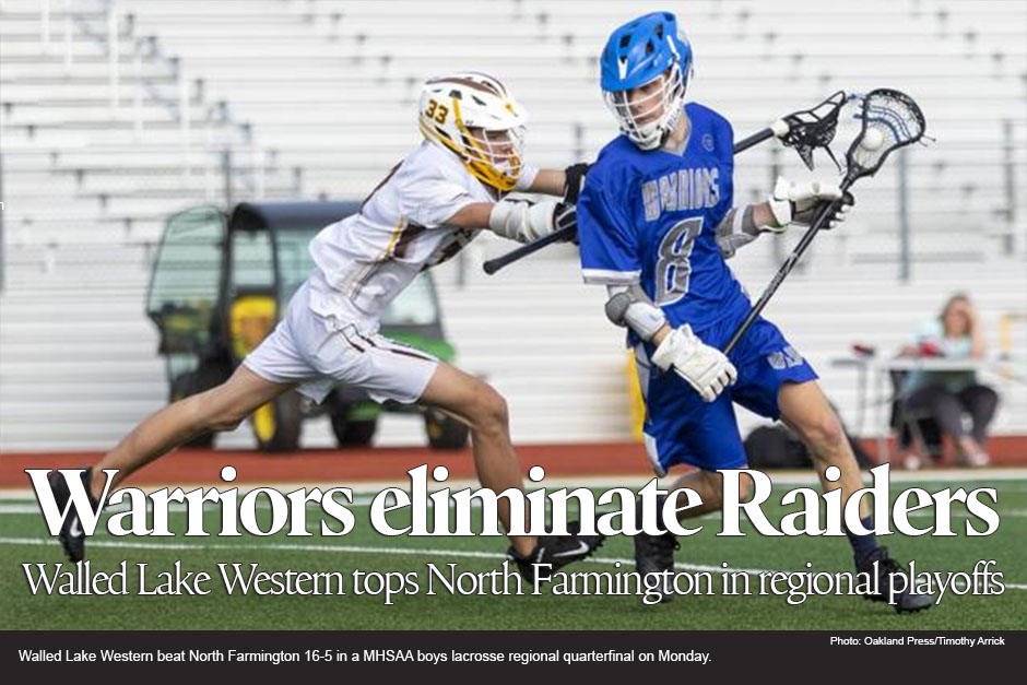 Walled Lake Western jumped on the board early and never looked back, as the Warriors defeated North Farmington 16-5