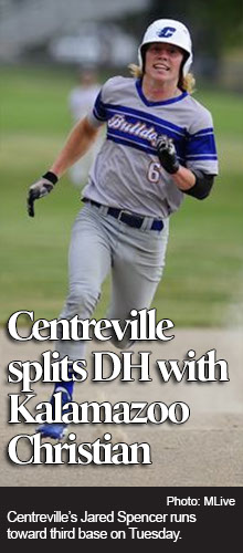 Centreville’s Jared Spencer strikes out 18 in 6 no-hit innings against Kalamazoo Christian 