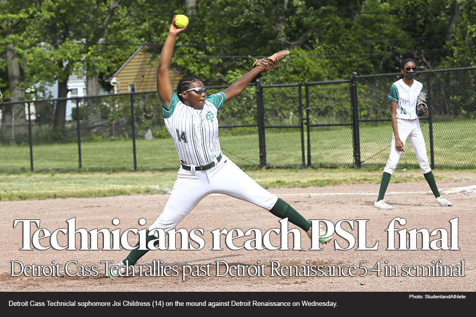    Detroit Cass Technical rallied from 4-1 down to beat rival Detroit Renaissance 5-4 on Wednesday, May 26, and advance to the Detroit Public S 