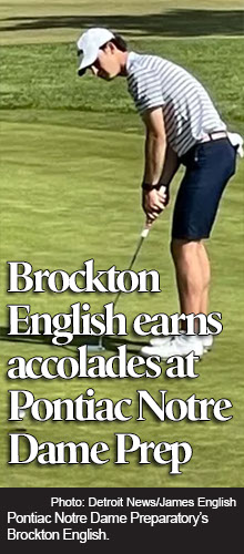 Metro Detroit golf notebook: Brockton English earns accolades at Notre Dame Prep 