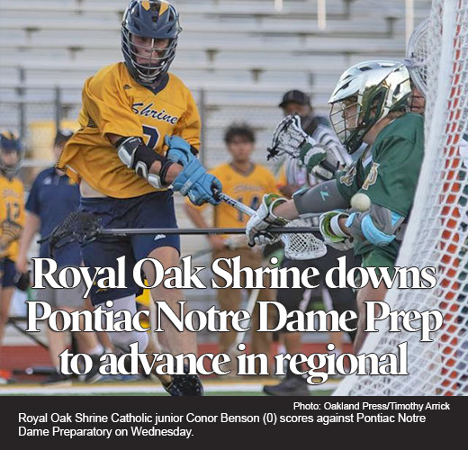 Shrine defeated Notre Dame Prep 10-5 in MHSAA playoff action