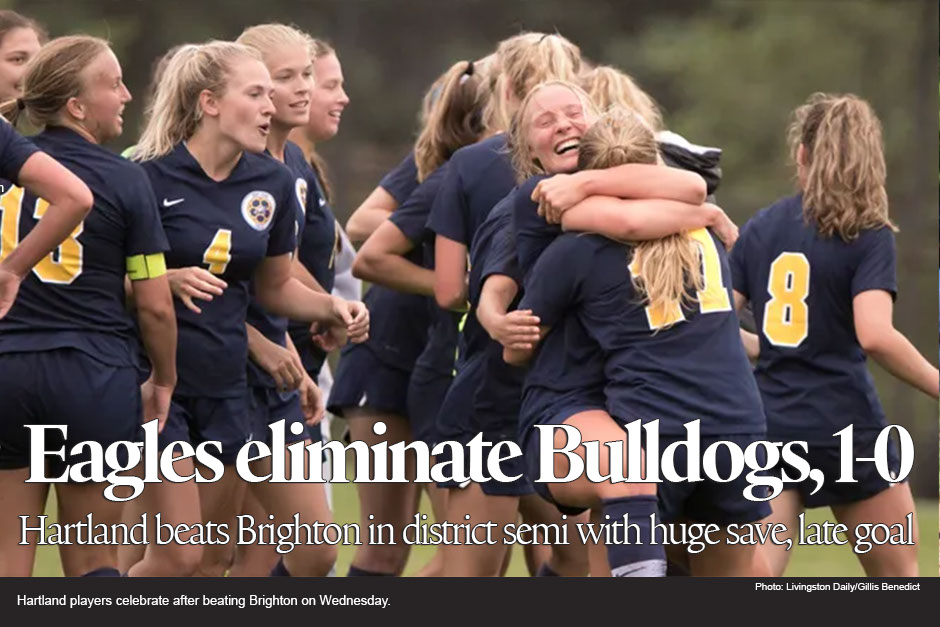 Hartland beats Brighton in district soccer with huge save, late goal 