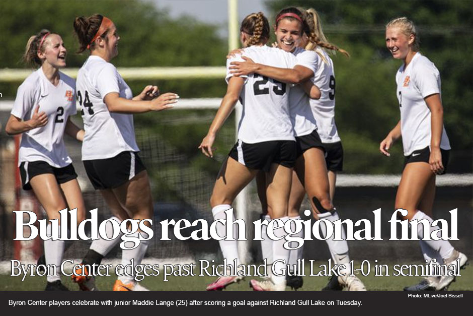 Byron Center edges Gull Lake for first trip to girls soccer regional finals 