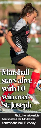 Soccer: Marshall stays alive and advances to regional final 