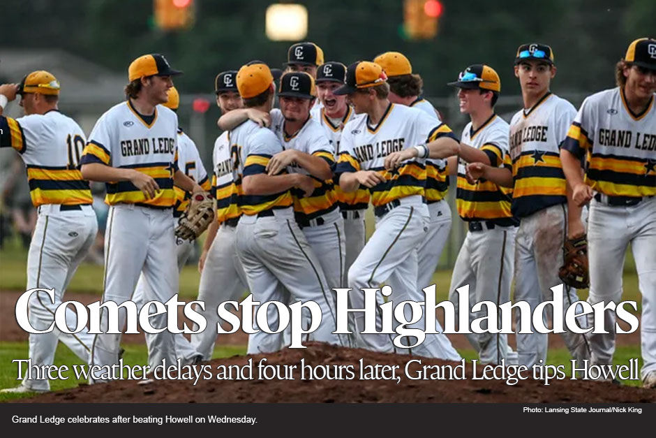 3 weather delays and 4 hours later, Grand Ledge baseball holds off Howell in regional semifinals 