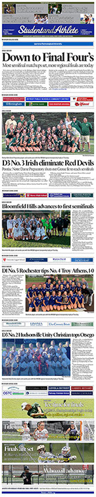June 10, 2022 StudentandAthlete.org front page: Michigan high school athletic association girls soccer playoffs