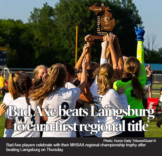 Bad Axe girls soccer brings home first regional title 