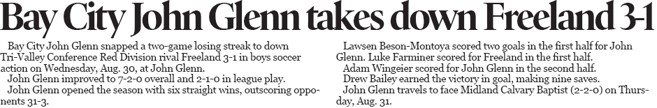 Carleton Airport beats Flat Rock in boys soccer action on Aug. 28, 2023