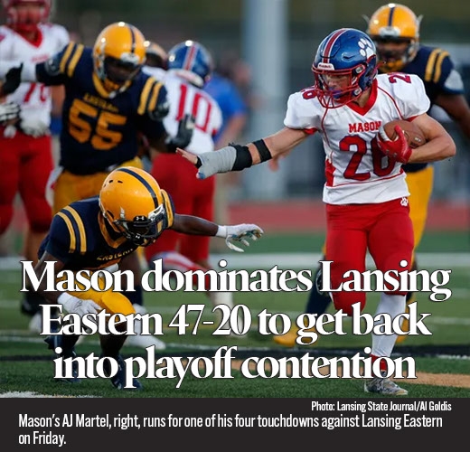 Mason football dominates Eastern behind AJ Martel's four touchdowns 