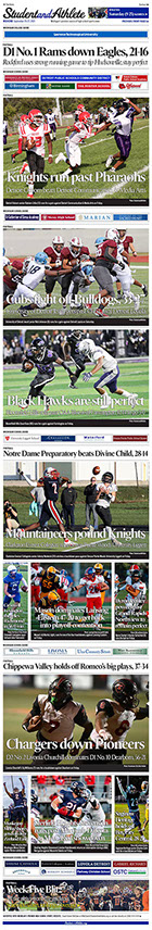 September 25, 2021 front page -- StudentandAthlete.org