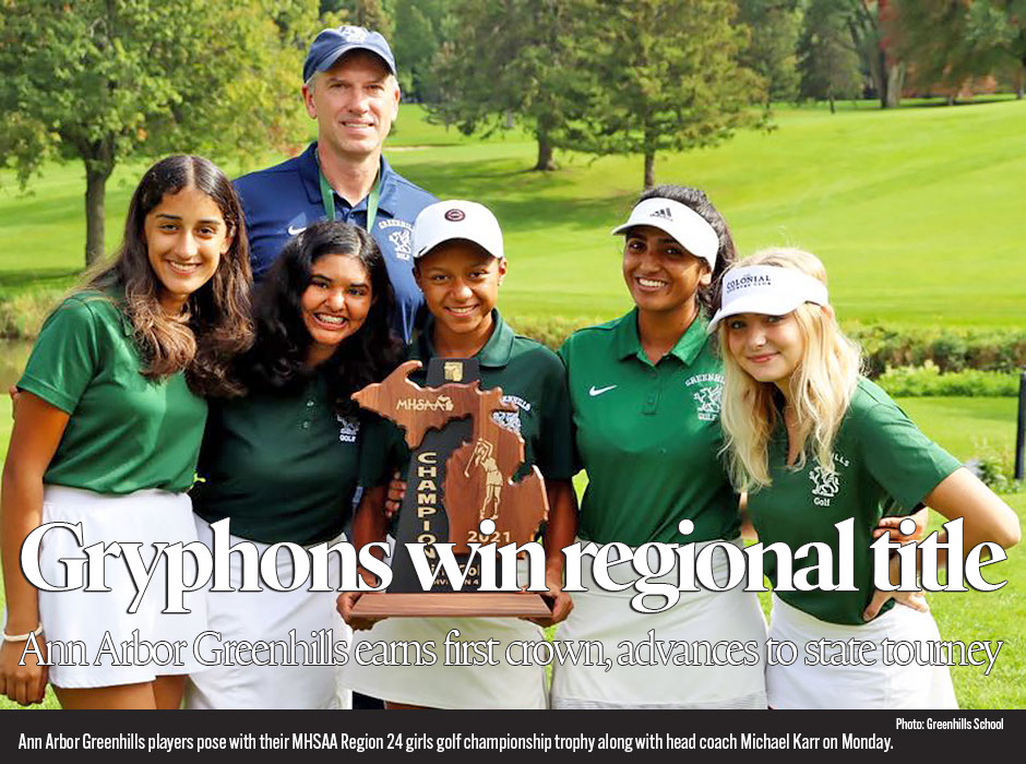       Division 4 No. 6-ranked Ann Arbor Greenhills won its first Michigan High School Athletic Association girls golf regional championship on  