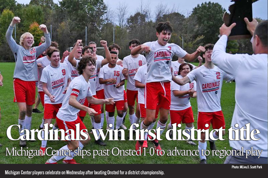 Michigan Center boys soccer wins first ever district title