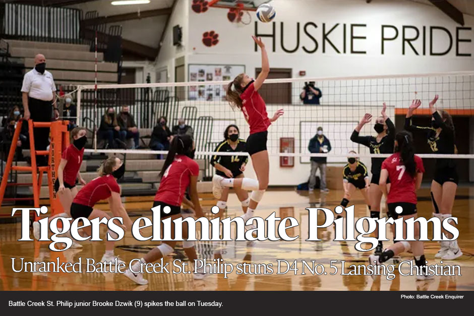 St. Philip volleyball wins quarterfinal and is coming home 