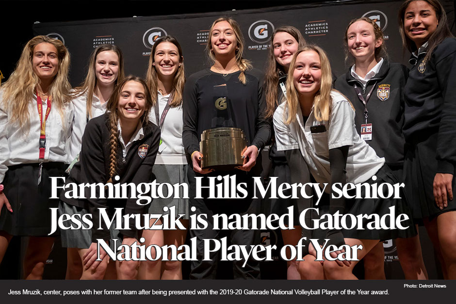 Farmington Hills Mercy volleyball's Jess Mruzik named Gatorade National Player of Year 