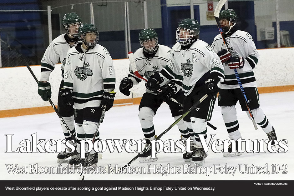 Boys hockey: West Bloomfield downs Madison Heights Bishop Foley United 10-2 on Wednesday, Feb. 5, 2020
