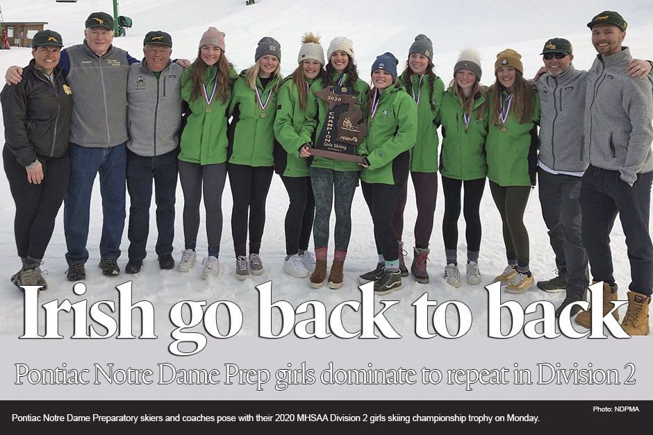 2020 MHSAA girls skiing champion: Pontiac Notre Dame Preparatory.