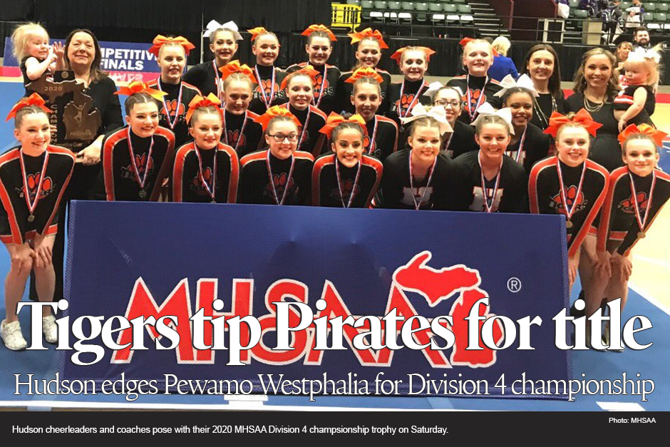 2020 MHSAA Division 4 competitive cheerleading champion: Hudson.
