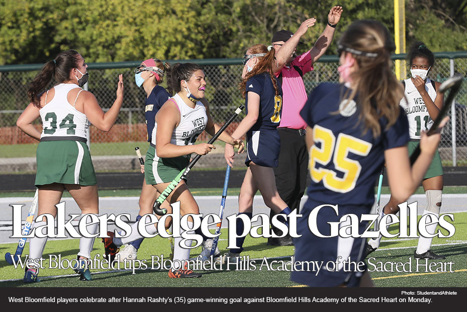 Field hockey: West Bloomfield edges Bloomfield Hills Academy of the Sacred Heart 3-2 on Monday, Sept. 21, 2020.