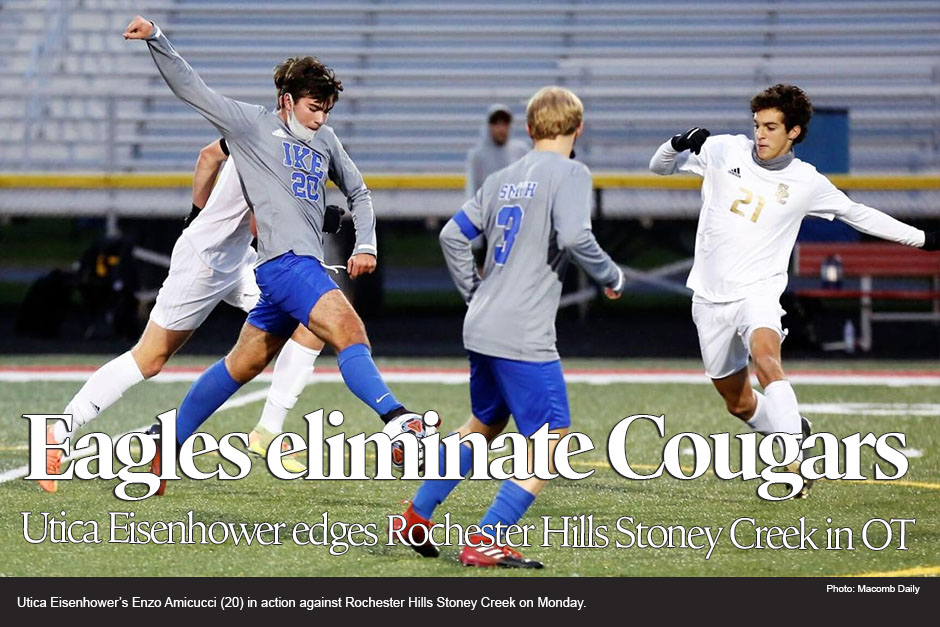 Boys soccer: Utica Eisenhower beats Rochester Hills Stoney Creek on Monday.
