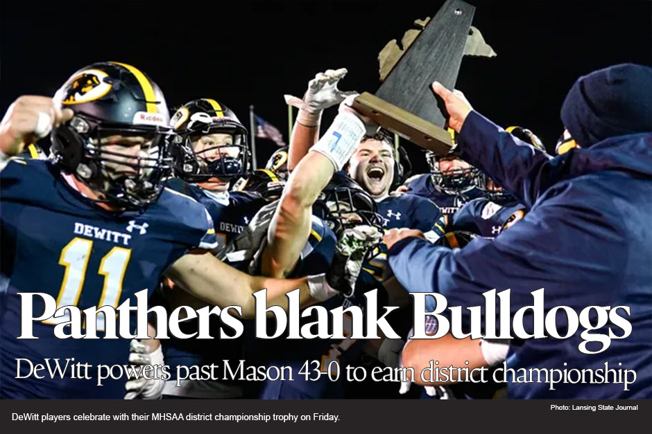 DeWitt football shows its in an elite class with rout of Mason in top-five clash 