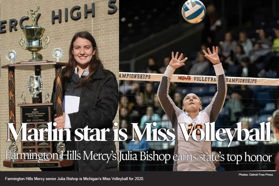 Farmington Hills Mercy's Julia Bishop, a future Spartan, named Michigan's Miss Volleyball 