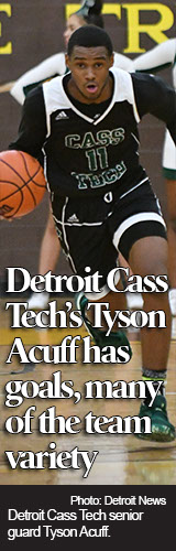 Detroit Cass Tech's Tyson Acuff has goals, many of the team variety