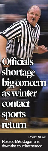 Officials shortage big concern as Michigan winter contact sports return 