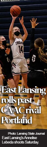 Annelise Lebeda is bouncing back from injury and helps East Lansing girls basketball down Portland 