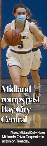 Tuck's big night leads Midland girls to romp over BCC 