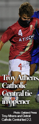 Soccer powers Catholic Central and Troy Athens open with 2-2 draw 