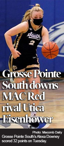 Grosse Pointe South defeated Eisenhower 47-34 in a MAC Red basketball game Tuesday night. 