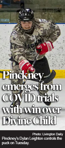 Pinckney emerges from COVID trials with playoff hockey win 