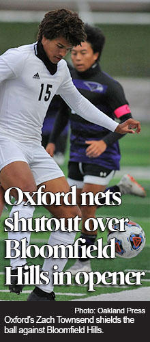 Townsend's two goals lifts Oxford over Bloomfield Hills 