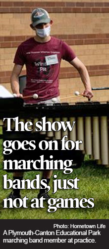 The show goes on for Michigan high school marching bands, just not at games 