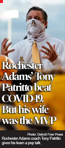 Rochester Adams football's Tony Patritto beat COVID-19. But his wife, Shawn, was the MVP 