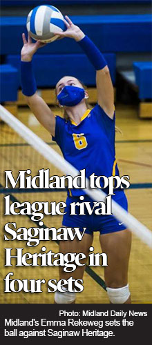 Midland High stormed back from an early loss to beat visiting Saginaw Heritage