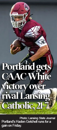 The streak goes on for Portland football with CAAC White win over rival Lansing Catholic 