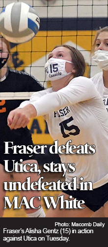 Fraser defeats Utica, stays undefeated in MAC White volleyball 