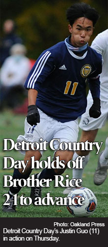 Country Day holds off late charge from Brother Rice for 2-1 district victory 