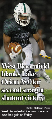 West Bloomfield blanks Lake Orion for second straight shutout win 