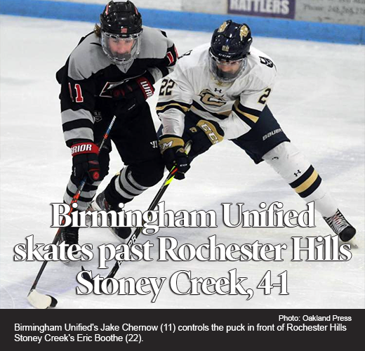 Birmingham Unified skates past Stoney Creek for 4-1 victory 