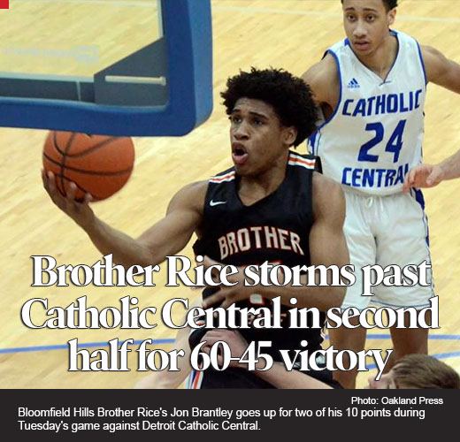 Brother Rice storms past Catholic Central in second half for 60-45 victory 