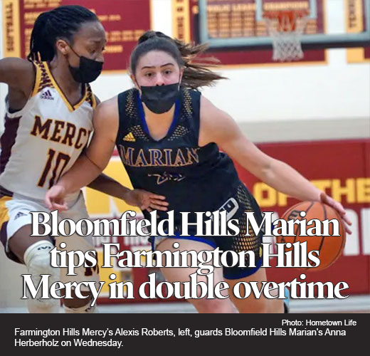Late offense sparks Marian girls basketball in double-overtime win against rival Mercy 