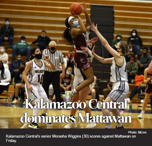 Morasha Wiggins’ 22 first-half points lead Kalamazoo Central to big win over Mattawan 