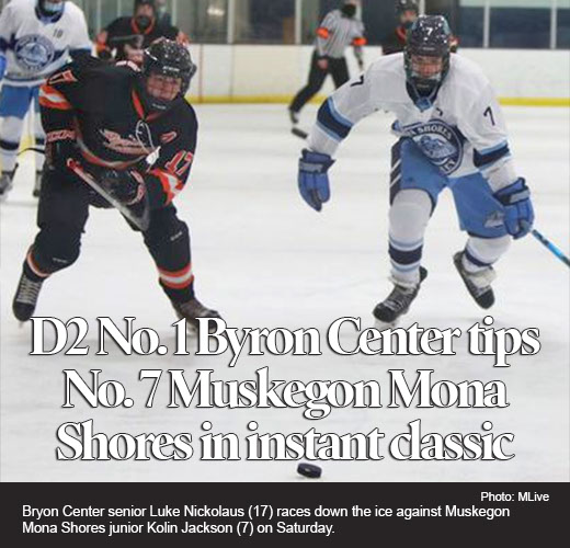 Unbeaten Byron Center edges Mona Shores in ‘ESPN Classic’-worthy regional hockey final 