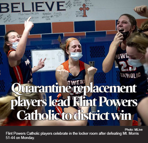 Quarantine replacement players lead Powers to girls basketball district win 