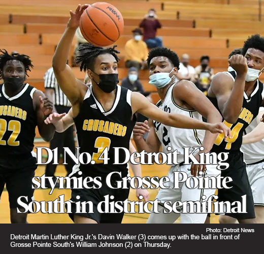 Detroit King stymies Grosse Pointe South in district semifinal victory