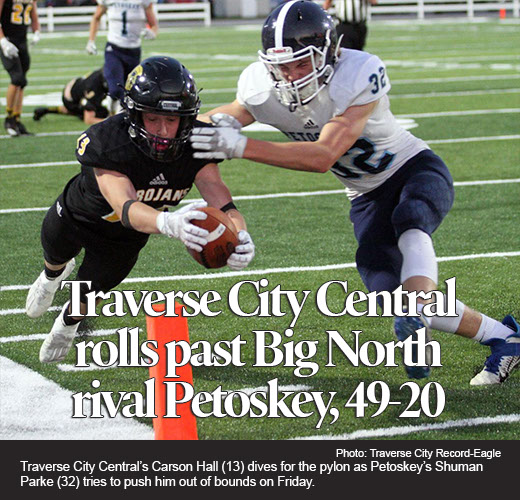 Not yet satisfied: TC Central rolls over Petoskey 49-20 